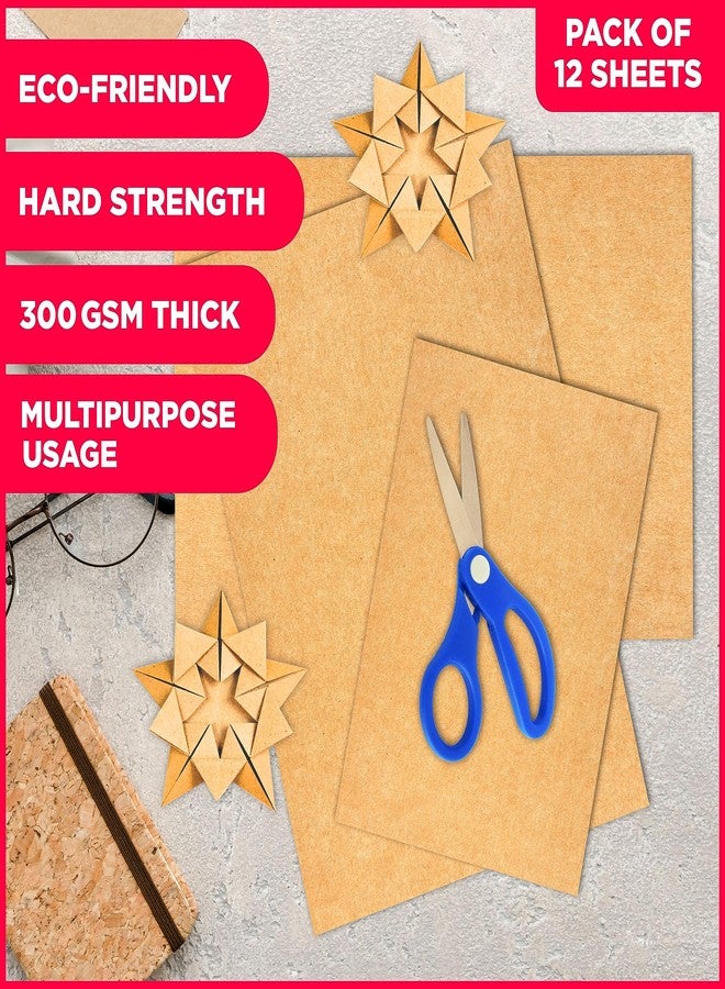 Goelite Craft Paper Sheets Thick 300 GSM | Brown Kraft Sheets Cardboard Pack Of 10 | Best For Diy Craft, Sketching, Project Making, Painting, Doodling, Art & Craft (A4 (29 X 21 CM)) - Image 2